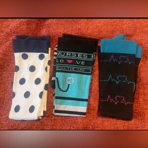 SET 3 pairs of Stockings Socks Medium Calf